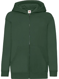 Classic Kids Sweat Jacket Dětská mikina s kapucí model 22534764 bottle green - Fruit of the Loom