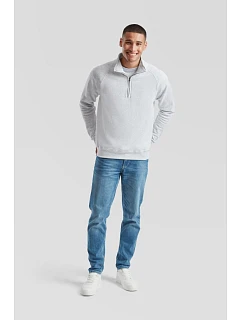 Fruit of the Loom Classic Zip-Neck Sweat Mikina s 1/4 zipem 16.2114 heather grey