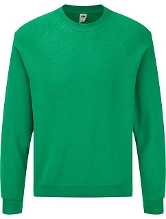Classic Raglan Sweat mikina retro heather green model 22537335 - Fruit of the Loom