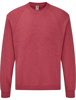 Classic Raglan Sweat mikina vintage heather red model 22537352 - Fruit of the Loom