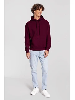 Iconic Premium Hooded Sweat Mikina s kapucí z těžké bavlny model 22459357 burgundy - Fruit of the Loom