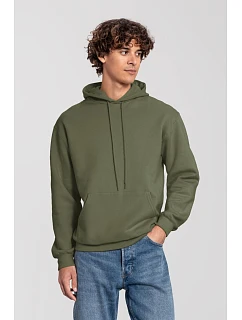 Iconic Premium Hooded Sweat Mikina s kapucí z těžké bavlny model 22459343 classic olive - Fruit of the Loom