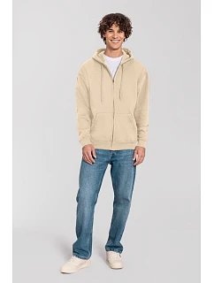 Iconic Premium Hooded Sweat Jacket Mikina s kapucí z těžké bavlny model 22459409 desert sand - Fruit of the Loom