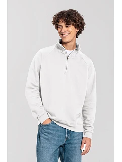 Iconic Premium Zip Neck Sweat Těžká mikina s 1/4 zipem model 22459598 white - Fruit of the Loom