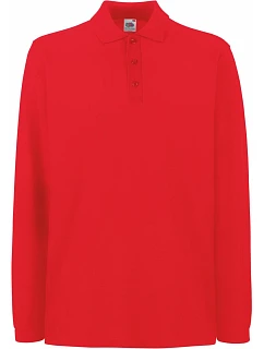 Premium Polo LSL Piqué polo s dlouhým rukávem model 22456819 red - Fruit of the Loom