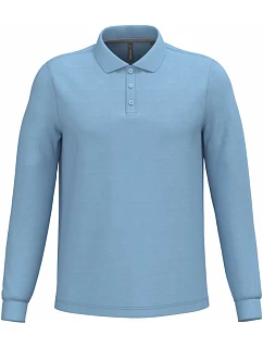 K 243 Pánské piqué polo s dlouhým rukávem model 22506992 sky blue - Kariban