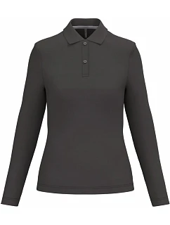 K 244 Dámské piqué polo s dlouhým rukávem model 22507038 dark grey - Kariban