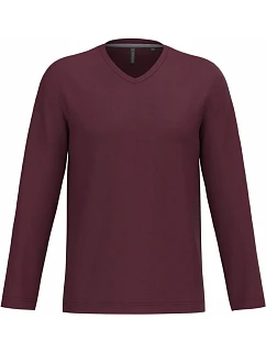 K 358 Pánské tričko do V s dl. rukávem model 22507811 wine - Kariban