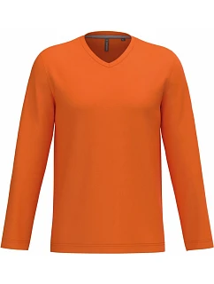 K 358 Pánské tričko do V s dl. rukávem model 22507797 orange - Kariban