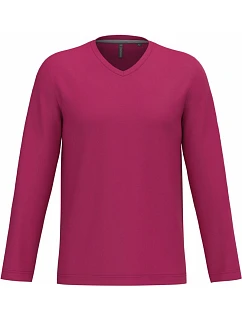 K 358 Pánské tričko do V s dl. rukávem model 22507817 fuchsia - Kariban