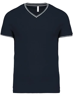 K Pánské piqué tričko s výstřihem do V 20.K model 22481221 - Kariban
