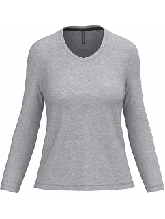 K 382 Dámské tričko do V s dl. rukávem model 22508342 oxford grey - Kariban
