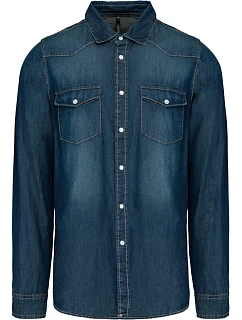 K Denim košile s dlouhým rukávem 20.K blue model 22509903 - Kariban