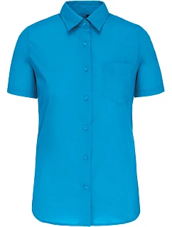 K Popelínová halenka s krátkým rukávem 20.K bright turquoise model 22510251 - Kariban