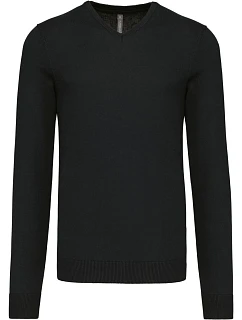 K Pánský svetr s výstřihem do V 20.K black model 22431450 - Kariban