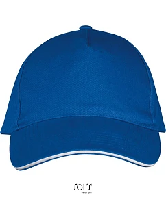 SOL'S Long Beach 5 panelová sandwich kšiltovka model 22521370 royal blue/white