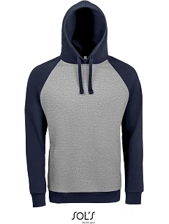 SOL'S Seattle Unisex raglánová mikina s kapucí grey navy model 22523947