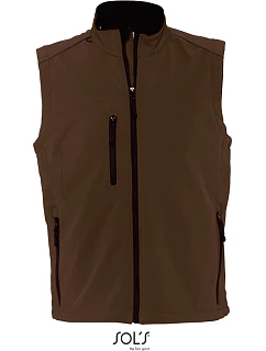 SOL'S Men Pánská 3-vrstvá softshellová vesta dark chocolate model 22523130