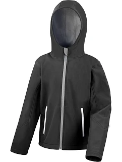 R Dětská 3vrstvá softshellová bunda s kapucí black/grey model 22427979 - Result