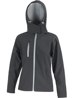 R Dámská 3vrstvá softshellová bunda s kapucí 30. black/grey model 22428031 - Result