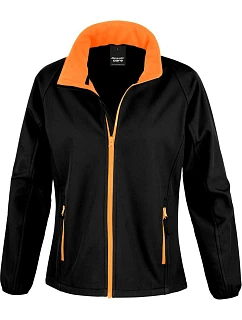 R Dámská 2vrstvá softshell bunda "Printable" 30. black/orange model 22428087 - Result