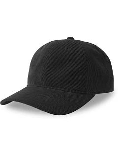 6 panelová manšestrová kšiltovka black model 22478951 - Atlantis Headwear