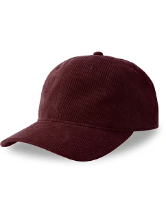 6 panelová manšestrová kšiltovka burgundy model 22478959 - Atlantis Headwear