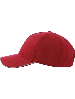 Atlantis Headwear Reflect-S 5 panelová baseballová kšiltovka 33.0254 red