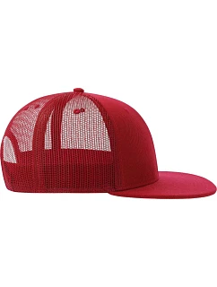 Atlantis Headwear Snap Mesh-S 6 panelová Trucker kšiltovka 33.0257 red/red