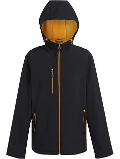 Regatta TRA 705 2-vrstvá softshellová bunda "Navigate" 36.A705 black/orange pop