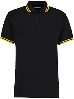 Kustom Kit KK 409 Pánské kontrastní piqué polo 43.0409 black/yellow