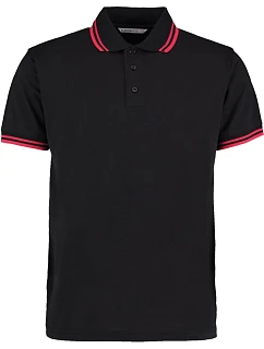 Kustom Kit KK 409 Pánské kontrastní piqué polo 43.0409 black/red