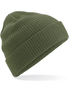 B Pletená čepice z bio bavlny olive green model 22481586 - Beechfield