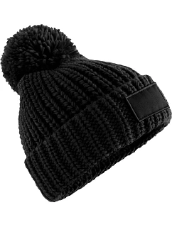 B 329 Pletená čepice s bambulí  black model 22469569 - Beechfield