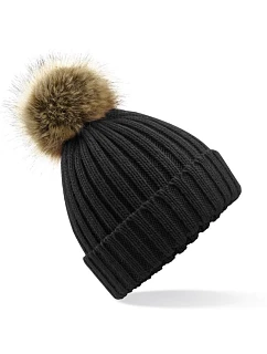 B 412 Pletená čepice s bambulí model 22433246 black - Beechfield