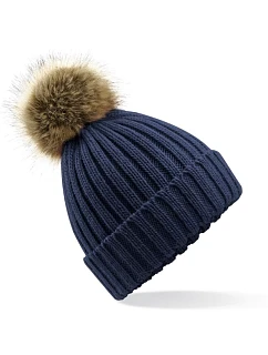 B 412 Pletená čepice s bambulí model 22433256 navy - Beechfield
