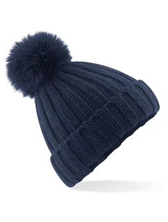 B 413 Pletená čepice s bambulí model 22433262 navy - Beechfield