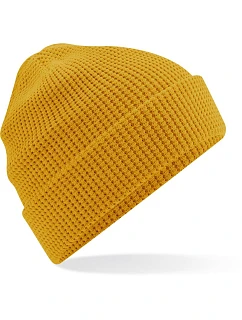 B Pletená bio čepice s úpletem 53.0 mustard model 22432995 - Beechfield