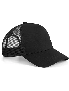 Beechfield B 642 5-panelová snapbacková čiapka „Microknit Trucker“ 53.0642 čierna
