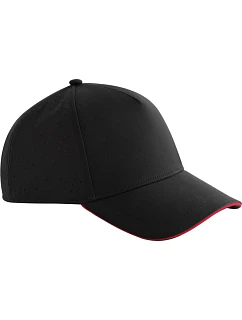 B 5 Panelová sandwich kšiltovka 53. black/red model 22456531 - Beechfield