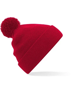 B Dětská pletená čepice s bambulí 53. classic red model 22433274 - Beechfield