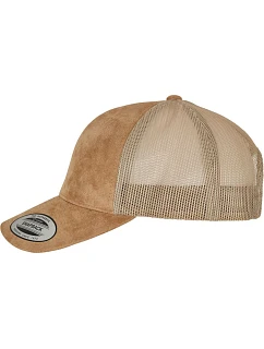 Flexfit 6606SU 6 panelová Trucker kšiltovka "Suede" 55.06SU khaki