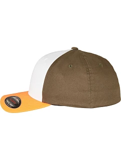 Flexfit 6277T/6277TT 6 Panelová kšiltovka Flexfit Wooly Combed 55.277T neon orange/white/olive