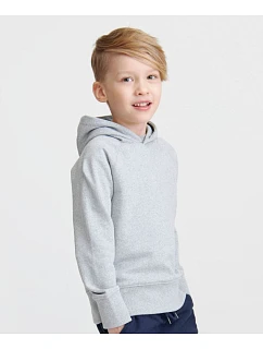 Pure Waste KDHD Dětská mikina s kapucí 74.KDHD grey melange
