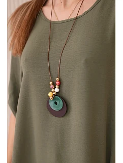 Sada halenky + kalhot s přívěskem khaki