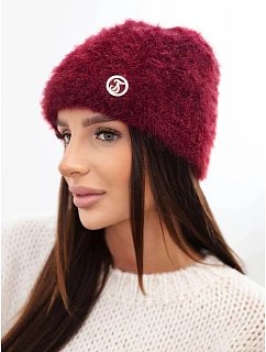 Dámská čepice žebrovaná s model 22554997 strukturou bordó - K-Fashion