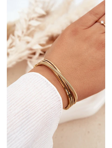 Dámský náramek ze nerezové oceli zlatý