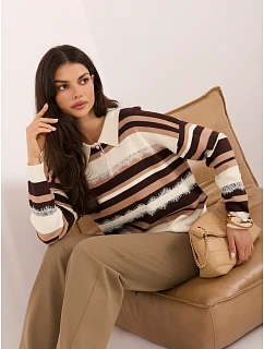 Sweter PM SW model 22400709 biało brązowy - FPrice