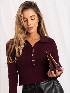 Sweter PM SW model 22361751 ciemny fioletowy - FPrice