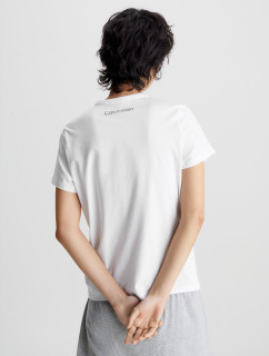 Dámske tričko Lounge T-Shirt CK96 S/S CREW NECK 000QS6945E100 biela - Calvin Klein